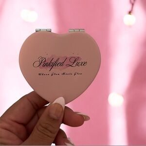 Heart Compact Mirror - Pink